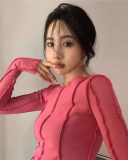 Solid Color Long Sleeve Base T-Shirt Versatile  Slimming  S-XL