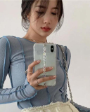 Solid Color Long Sleeve Base T-Shirt Versatile  Slimming  S-XL