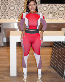 Colorblock Women Wholesale Two Piece Pant Set S-L