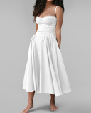 Women Sling French Elegant Retro Style Midi Dress S-3XL