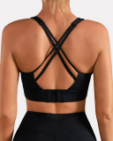 Women OEM Colorblock Crisscross Protect Yoga Sports Bra S-2XL