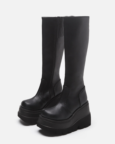 Wholesale New Arrival Women Fashion Black High Boot 35-43