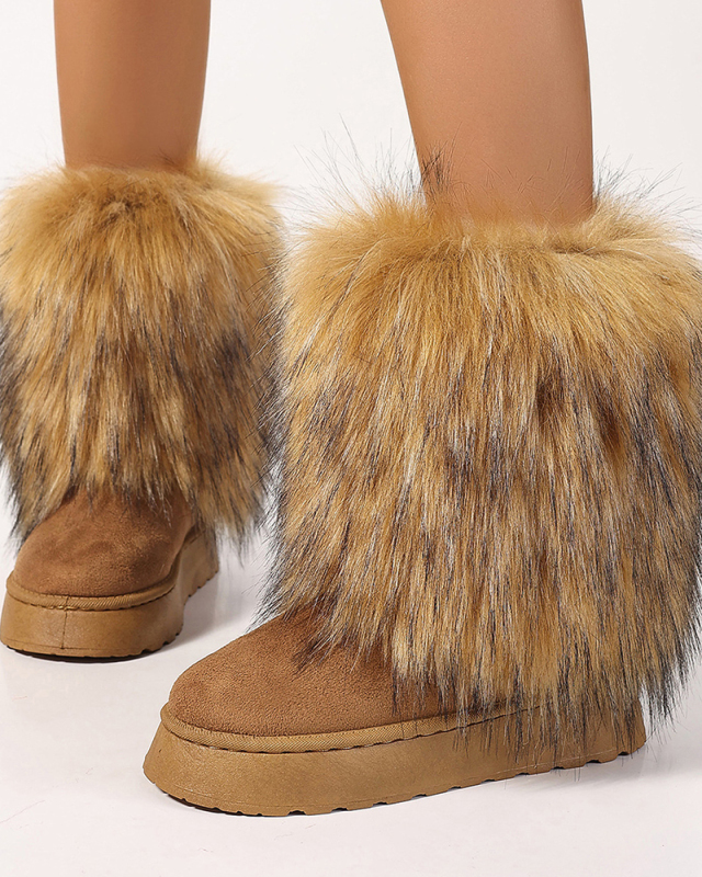 Y2K Style Winter Fur Snow Boots 36-42