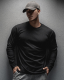 Wholesale Add Logo Men's Quick Drying Running Long Sleeve T-shirt M-3XL