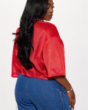 Red Letter Printed Women Fashion T Shirts S-L