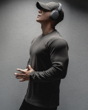 Wholesale Add Logo Men's Quick Drying Running Long Sleeve T-shirt M-3XL