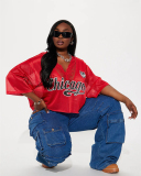 Red Letter Printed Women Fashion T Shirts S-L