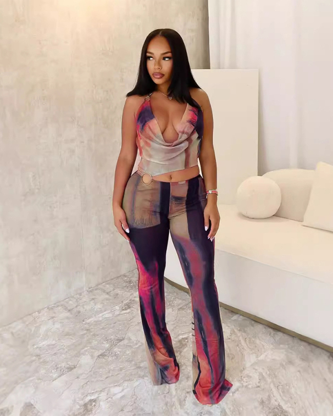 Wholesale Printed Women Fashion Summer Jumpsuit S-XXL