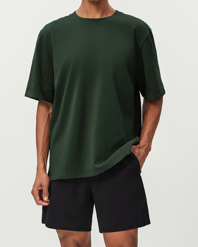 100% Cotton Breathable Men's Sports Running Citywalk Short Sleeve T-shirt S-2XL