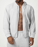 Men's Private Logo Customization Zipper Front Long Sleeve GYM Hoodies Coat S-2XL