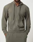 Men's Private Logo Customization Zipper Front Long Sleeve GYM Hoodies Coat S-2XL