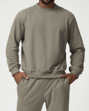Men's Wholesale Sports Crew Neck Citywalk House Casual Pullover Long Sleeve Top S-2XL