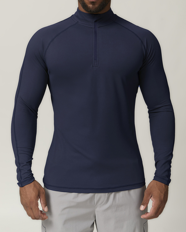 Half Zipper Quickly Drying Fitness GYM House Wear Men's Sweatshirt S-2XL