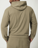 Men's Private Logo Customization Zipper Front Long Sleeve GYM Hoodies Coat S-2XL