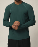 Seamless Men's OEM Customize Quickly Drying Breathable Casual Sports Long Sleeve T-shirt S-2XL
