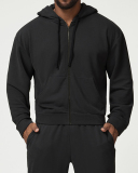 Men's Private Logo Customization Zipper Front Long Sleeve GYM Hoodies Coat S-2XL