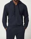 Men's Private Logo Customization Zipper Front Long Sleeve GYM Hoodies Coat S-2XL