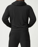 Men's Private Logo Customization Zipper Front Long Sleeve GYM Hoodies Coat S-2XL