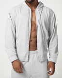 Men's Private Logo Customization Zipper Front Long Sleeve GYM Hoodies Coat S-2XL