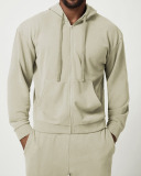 Men's Private Logo Customization Zipper Front Long Sleeve GYM Hoodies Coat S-2XL