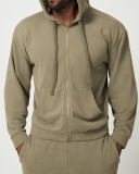 Men's Private Logo Customization Zipper Front Long Sleeve GYM Hoodies Coat S-2XL