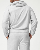 Men's Private Logo Customization Zipper Front Long Sleeve GYM Hoodies Coat S-2XL