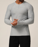 Men's Long Sleeve Crew Neck Training GYM Wholesale T-shirt S-2XL
