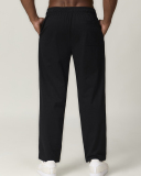 Cotton Wholesale Men's Sports Solid Color Sweatpants Grey Black S-2XL