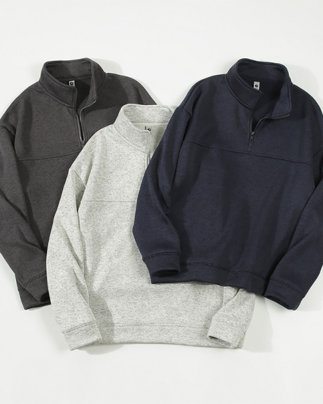 Wholesale Supplier Men's Long Sleeve Half Zipper Autumn Winter Sweatshirt M-3XL