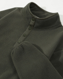 China Manufactory Factory OEM Fleece Button Neck Long Sleeve Pullover Top S-2XL