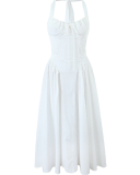 Sleeveless Cute Summer Long Vacation Dress S-L