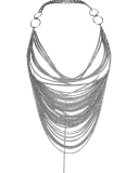 New Fashionable And Personalized Metal Chain Hanging Neck Exposed Back Sexy Hollow Out Women's Vest One Size