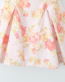 Sleevless Printed Women High Fashion Dress S-L