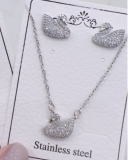 Stain Steel Wholesale Ladies Neckance and Earring Set for Gift