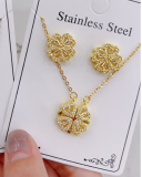 Stain Steel Wholesale Ladies Neckance and Earring Set for Gift