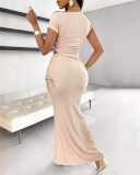 Elegant Sexy Female Commuting Temperament Banquet Skirt Solid Color Single Shoulder Pleated Fish Tail Skirt Set