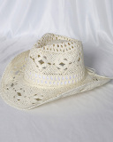 Hand Knitted Hollow Hat Straw Hat