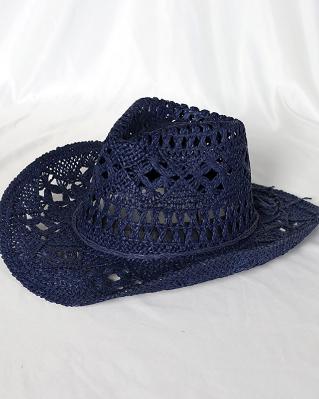 Hand Knitted Hollow Hat Straw Hat