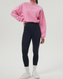 Customized Logo Long Sleeve Half Zipper Fitness Women Pullover Top S-XL