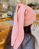 Personalized Ear Protection Rabbit Ear Woolen Hat Warm Knit Hat One Size
