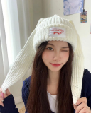 Personalized Ear Protection Rabbit Ear Woolen Hat Warm Knit Hat One Size