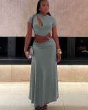 Hollow out Women New Short Sleeve Fashion Dress S-L