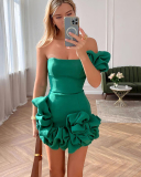 Ruffle Women New Summer Short Party Dress S-XL