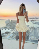 Ruffle Women New Summer Short Party Dress S-XL