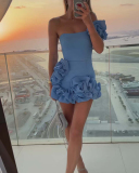 Ruffle Women New Summer Short Party Dress S-XL