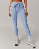 Women Customized OEM Drawstring High Waist Running Sports Yoga Leggings S-XL