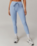 Women Customized OEM Drawstring High Waist Running Sports Yoga Leggings S-XL