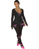 Long Sleeve Lace See Though Women Sexy Jumpsuit S-2XL
