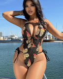 Butterfly Printed Women New Sexy One Piece Swimwear S-L