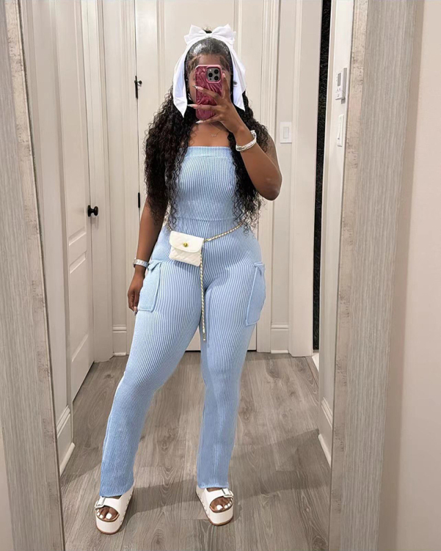 Strapless Women Fashion New Style Jumpsuit XS-XL